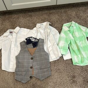 Boys dress shirts, vest and tie. Size 3t.
